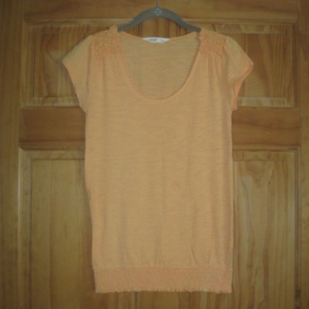 Old Navy Orange Cap Sleeve Scoop Neck Top